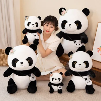 1Pcs 25/30 cm Srčkan Panda Plišastih Igrač Risanka Mehko Polnjene Lutke Za Otroke Rojstni dan Darilo Počitnice
