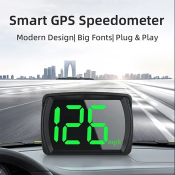 GPS KMH MPH HUD Digitalni merilnik Hitrosti Head Up Display Avtomobilska Elektronika Pribor Velike Pisave Hitrosti, za Vse Avtomobile