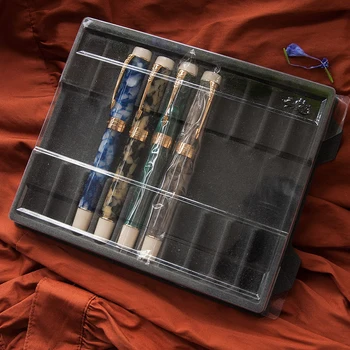 1pc torbica pen darilo Svinčnik škatla za shranjevanje Pisarniški Pisarniški Material pregleden nalivno pero polje Primeru