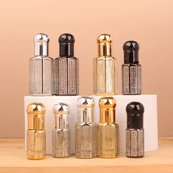 3ML6ML12ML Parfumi, Eterična Olja, Stekla Roller Ball Steklenice Zlato Luksuzni Galvanizacijo Oblikovanja Vzorca Vial Potovanja Darila, ki se lahko ponovno polnijo