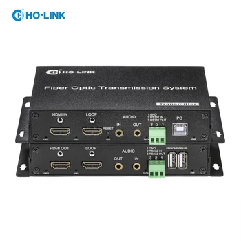 OEM Tovarne HDMI svjetlovodni Pretvornik Podpira USB KVM 10KM HDMI ZA Vlaken Extender z Zanko Iz RS232 Oddaljeno Več LC Vlaken