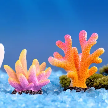 2pcs/veliko simulacije smolo koralni akvarij ribe fish tank želva majhnimi okraski mini darilo dekoracijo zvezda DIY okraski