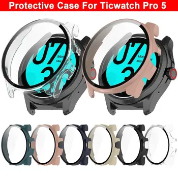 PC Zaščitna torbica Za Ticwatch Pro 5 Kaljeno Steklo Screen Protector Nove Pametne Watch Dodatki