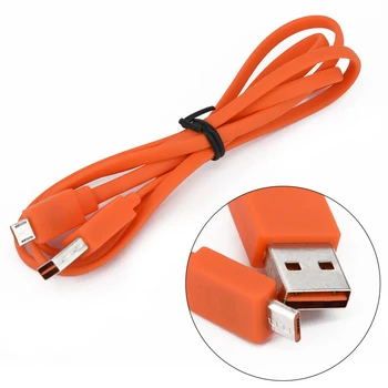1M Ravno Mikro USB Kabel za Hiter Polnilec Za-JBL Flip 3 4 Impulza 2 Brezplačno 1 2 3 Hitro Polnjenje Microusb Podatkovni Kabel Polnilnika Oranžna