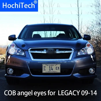 Za Subaru LEGACY 2009-2014 COB Led dnevno Svetlobo Bele Halo Cob Led Angel Eyes Prstan brez Napak Ultra svetla