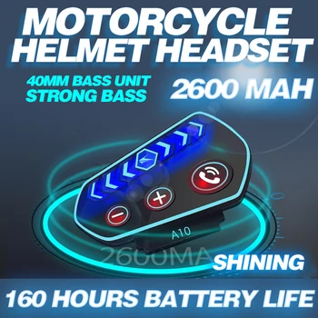 Motorno kolo BT Čelada Slušalke Bluetooth 5.0 Motocikla Slušalke Brezžične Stereo Prostoročno Zmanjšanje Hrupa Nepremočljiva Predvajalnik Glasbe