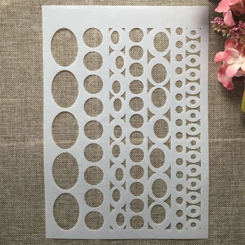 A4 29 cm Okrogla Pika Ovalne Skladu Geometrijo DIY Layering Matrice Stensko Slikarstvo Album Kolorit Reliefi Album Dekorativni Predlogo