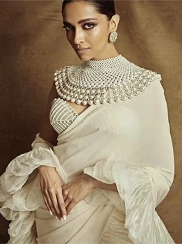 Elegantne retro slog poročne pearl šal ročno beaded multi-layer ogrlica visoko luxury black nakit dodatki