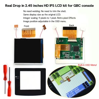 Realni Padec za GBC LCD IPS Mod Kompleti Zamenjava 2.45