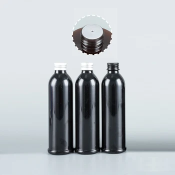Debelo 20pcs 250 ml Črne Plastične Steklenice, Posodo za Vodo Losjon Tuš Gel, Šampon Tekoče milo Steklenice Aluminijasto zaporko