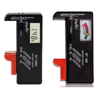 Komplet 2 Digitalni Baterije Preizkuševalci Napetosti Checker In Močjo Checker Combo Za AA, AAA, C, D, 9V 1,5 V Gumb gumbaste