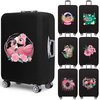 Prtljage Zaščitni Pokrov za 18 Do 32 Palčni Moda Flamingo Vzorec Vozička Kovček Elastična Prah Vrečke Primeru Potovalni Pripomočki