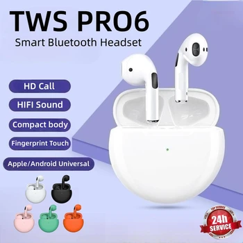 Zrak Pro6 tws Smart Touch Kontrole Brezžične Slušalke Bluetooth 5.2 Slušalke Šport Čepkov Glasbo, Slušalke Za vse pametne telefone