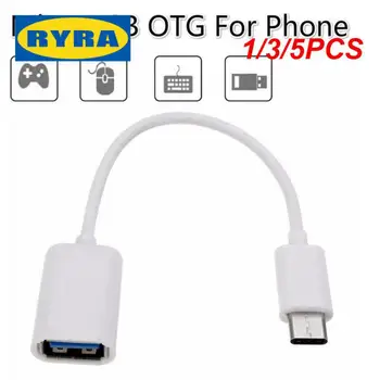 1/3/5PCS Tip-c Otg Podatkovni Kabel USB 2.0 Typec Otg Bela Micro USB 2.0 B 5pin Male, Da Ženski Podaljšanje OTG Polnjenje Polno