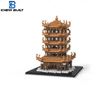 VEDEL ZGRAJENA Super Mini Kitajski Stolp Gradnje Azijske Arhitekture Stavbe, Bloki Otroci Igrače Zbrati Opeke Potala Model