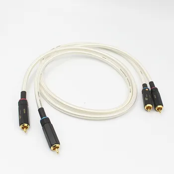 HI-fi QED Podpis Srebro Platedr Kabel RCA Stereo RCA Kabel Visoke zmogljivosti Premium Audio 2RCA, da 2RCA Povezujejo Kabel
