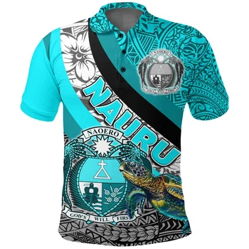 Nova Zelandija Tonga Nauru Polinezija 3D Tiskanih Moških Odraslih Polo Majica Ovratnik, Kratkimi Rokavi Top Visoke Kakovosti Šport Materialno Poslovanje