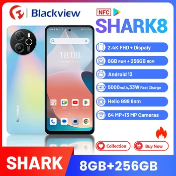 Blackview SHARK 8 Pametni telefon , 64MP,Android13,Helio G99,16GB 256GB Mobilni Telefon ,6.78