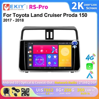 EKIY 2K Zaslon CarPlay Radio Za Toyota Land Cruiser Prado 150 2017-2018 Android Auto 4G Avto Multimedijski Predvajalnik, Stereo Ai Glas