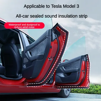 Za Tesla Model 3 Vrata zvočna Izolacija Tesnilni Trak Sunroof Šok Absorpcije in Zmanjšanje Hrupa Nepremočljiva Lepilni Trak