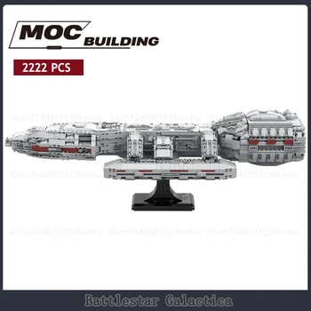 MOC Prostor Wars Film, Serije Scence Battlestar Galactica Model gradniki vesoljsko Ladjo DIY Skupščine Opeke Igrača za Otroke Darila