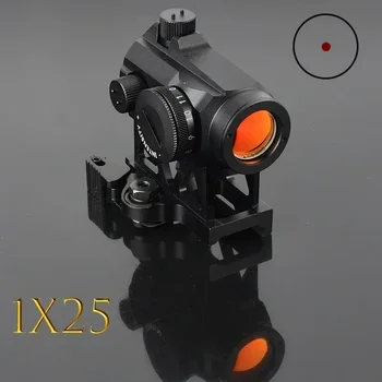 1x25 Kompakten Red Dot Sight Taktično Reflex 2 MOA Nastavljiva Mini Piko Področje 20-22 mm Železniškega Gori Taktično Optični Riflescope