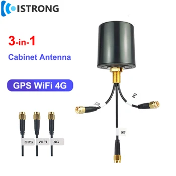 Zunanji 4G+GPS+WiFi 3-v-1 Tri-band Kombinirana Antena 28dbi Dolgo Vrsto Ojačevalnik IP67 Nepremočljiva Kabinet Signal Booster SMA Moški